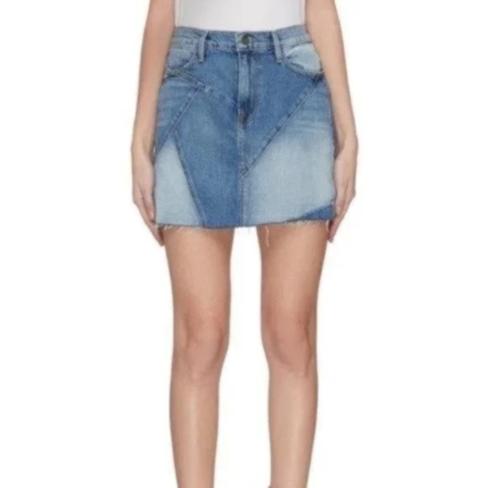 Frame Denim Patchwork Mini Skirt
